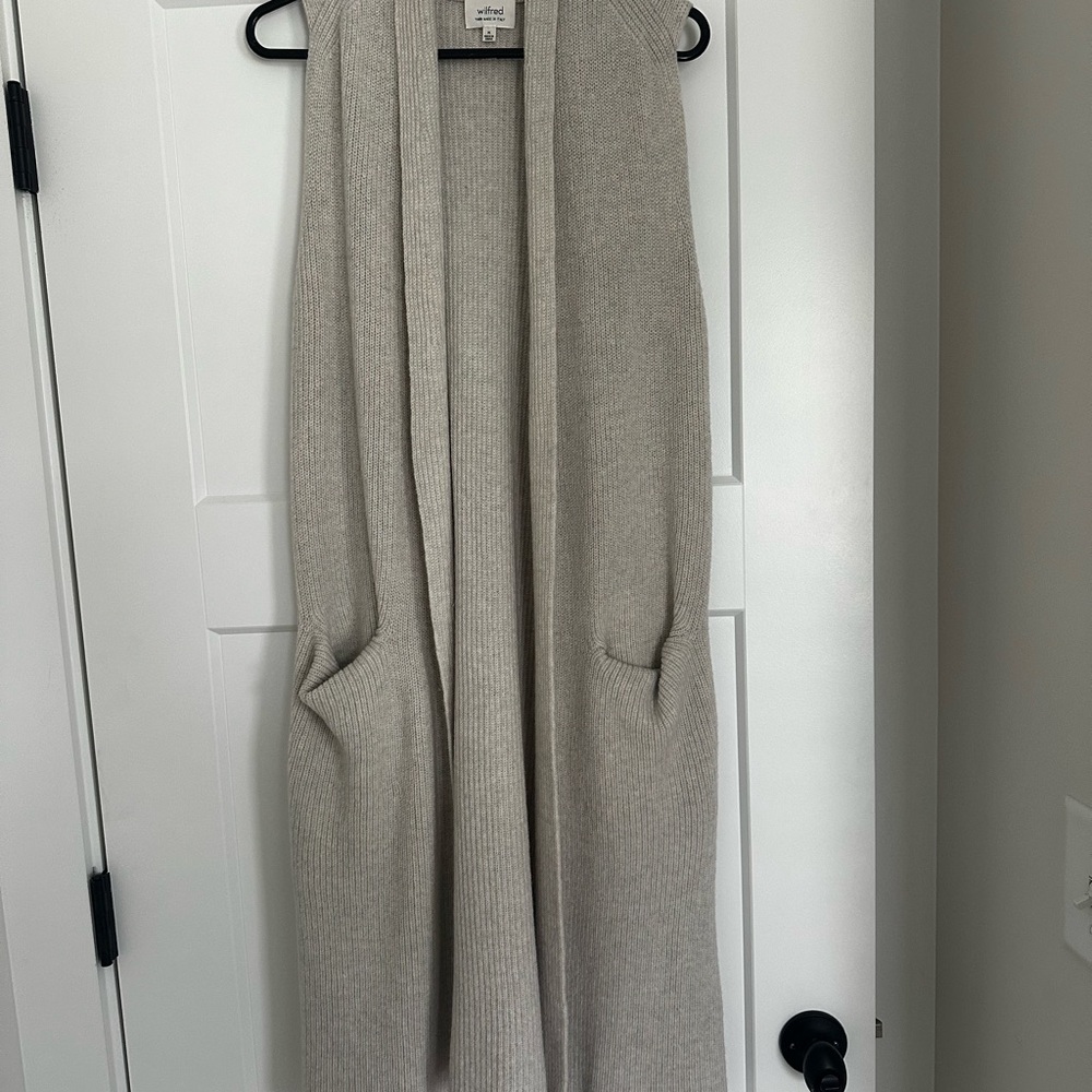 Wilfred Light Gray Open Front Cardigan